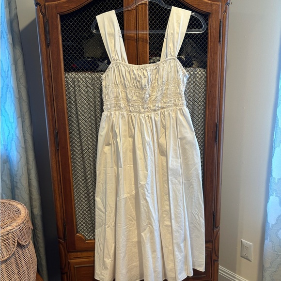 SOLD Staud Ida Midi Dress White XL - Picture 6 of 10